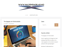 Tablet Screenshot of haldendagblad.no